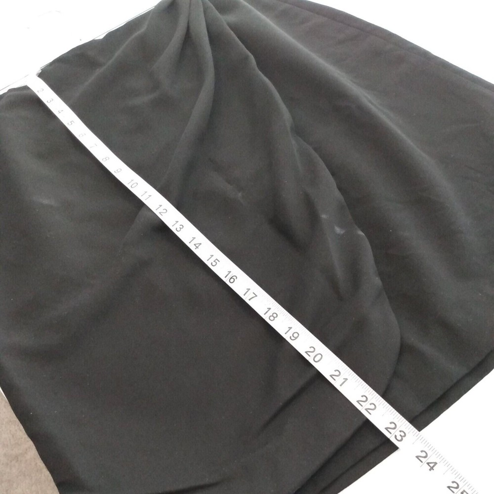 Worthington Skirt Womens Size 14 Black Straight Midi wrap style Front side zip - Picture 6 of 6